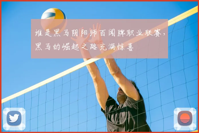 谁是黑马阴阳师百闻牌职业联赛,黑马的崛起之路充满惊喜